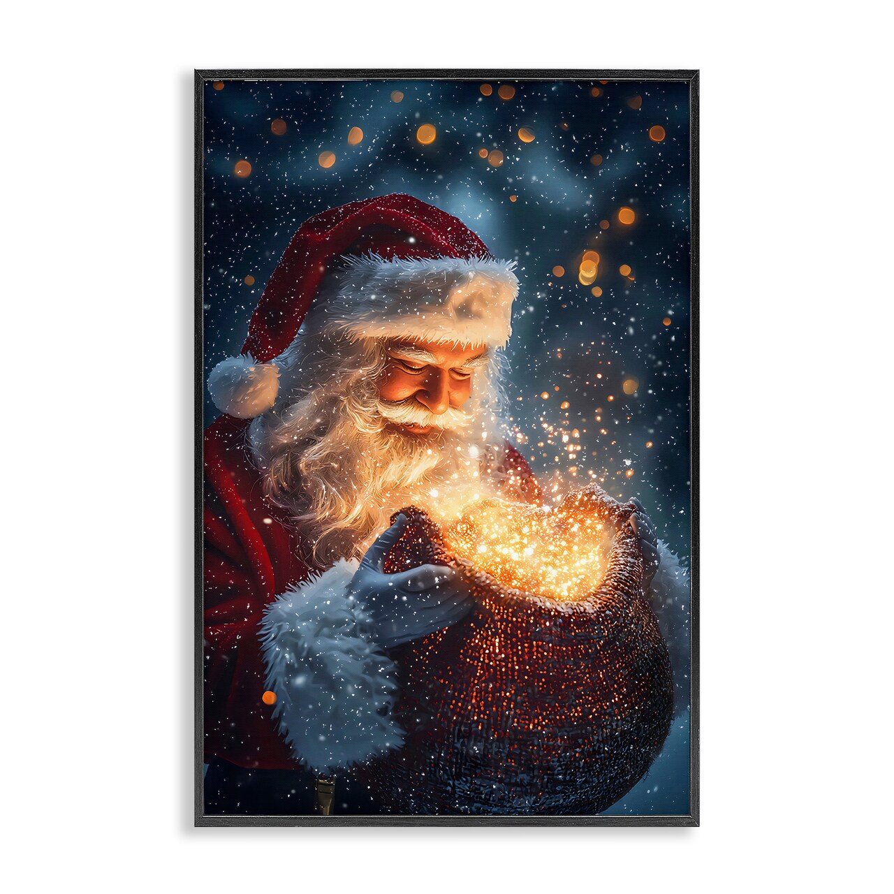 Stupell Industries Santa's Bag of Magic Framed Giclee, design by Franklyn Gregory